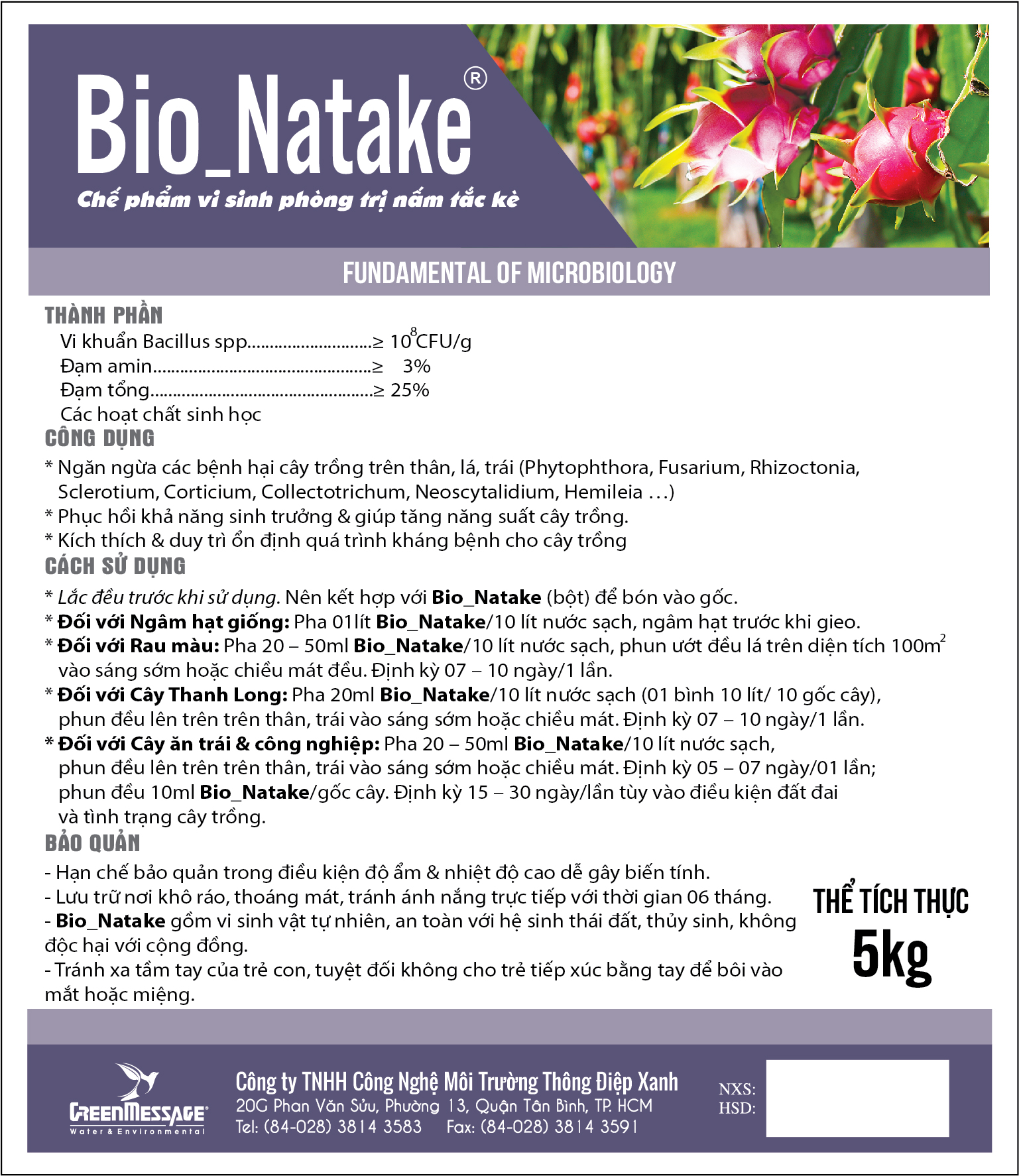 Bio_Nakate - Chế phẩm vi sinh phòng trị nấm tắc kè (dạng lỏng)