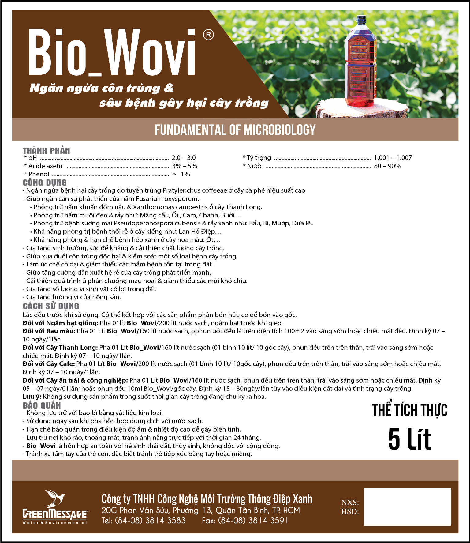 Bio_Wovi - Ngăn ngừa côn trùng và sâu bệnh gây hại cây trồng (rau, hoa màu)