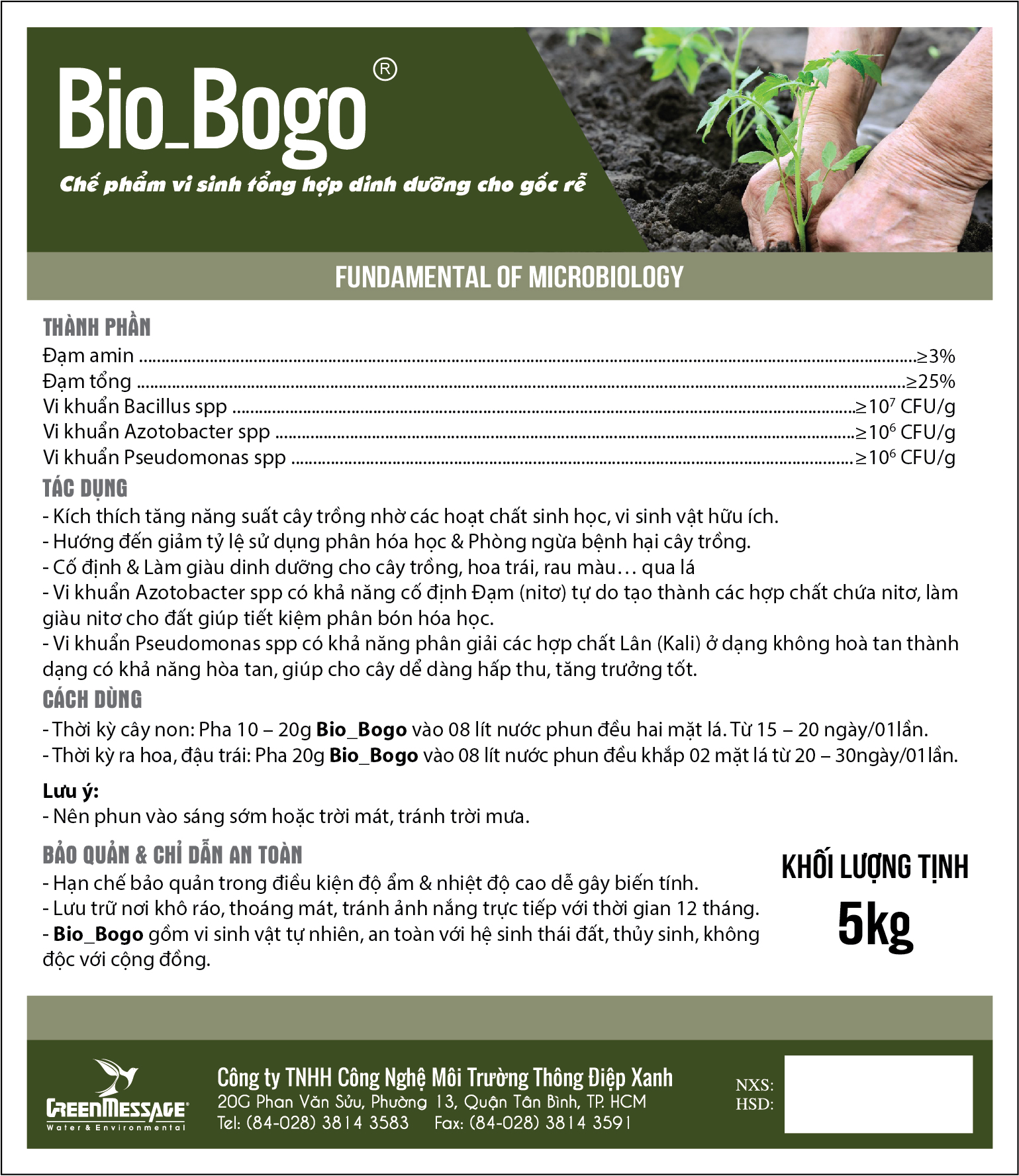 Bio_Bogo - Chế phẩm vi sinh tổng hợp dinh dưỡng cho gốc rễ