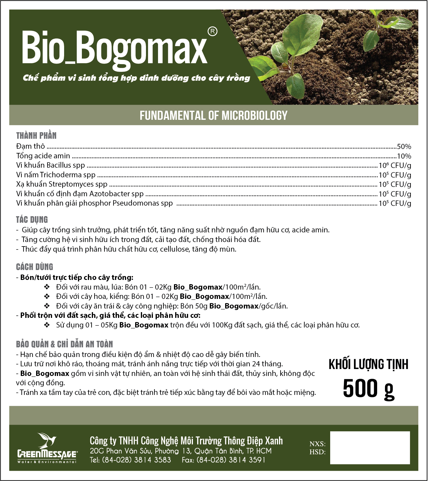 Bio_Bogomax - Chế phẩm vi sinh tổng hợp dinh dưỡng cho cây trồng