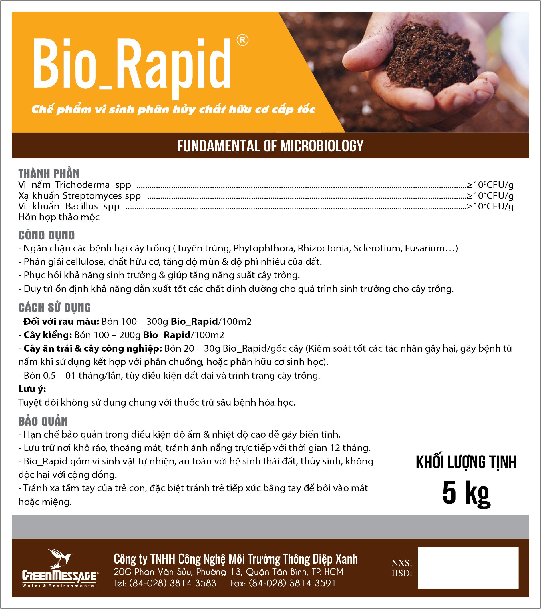 Bio_Rapid - Chế phẩm vi sinh phân hủy chất hữu cơ cấp tốc