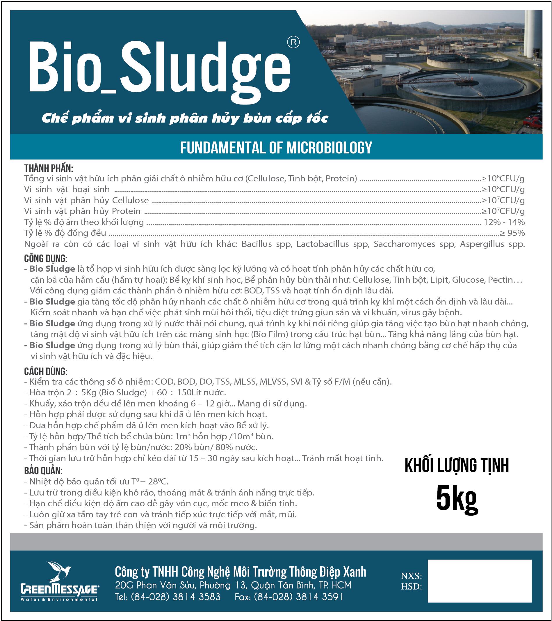 Bio_Sludge - Chế phẩm vi sinh phân hủy bùn cấp tốc